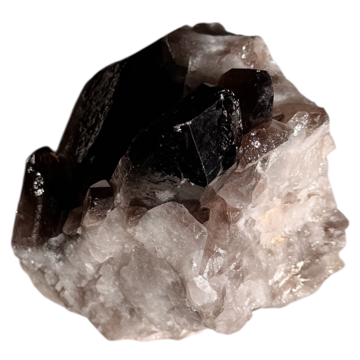 Smokey & White Quartz Cluster