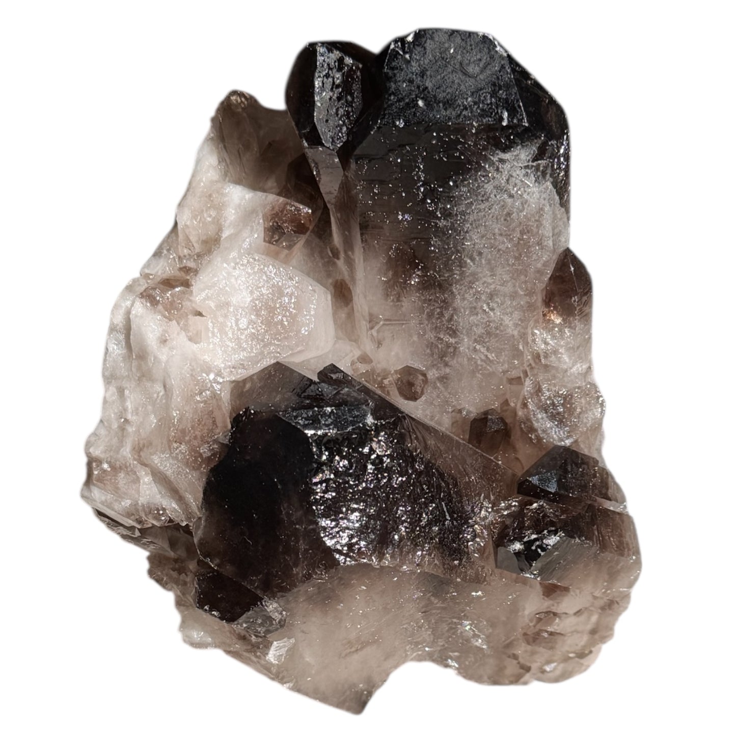 Smokey & White Quartz Cluster