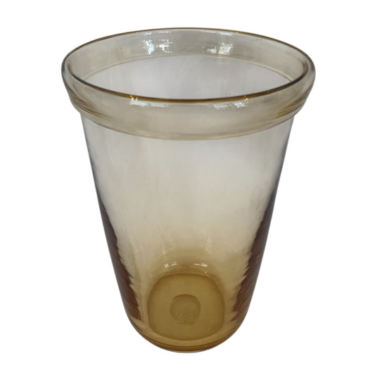 Amber Large Hand Blown Murano Glass Bolle Vase