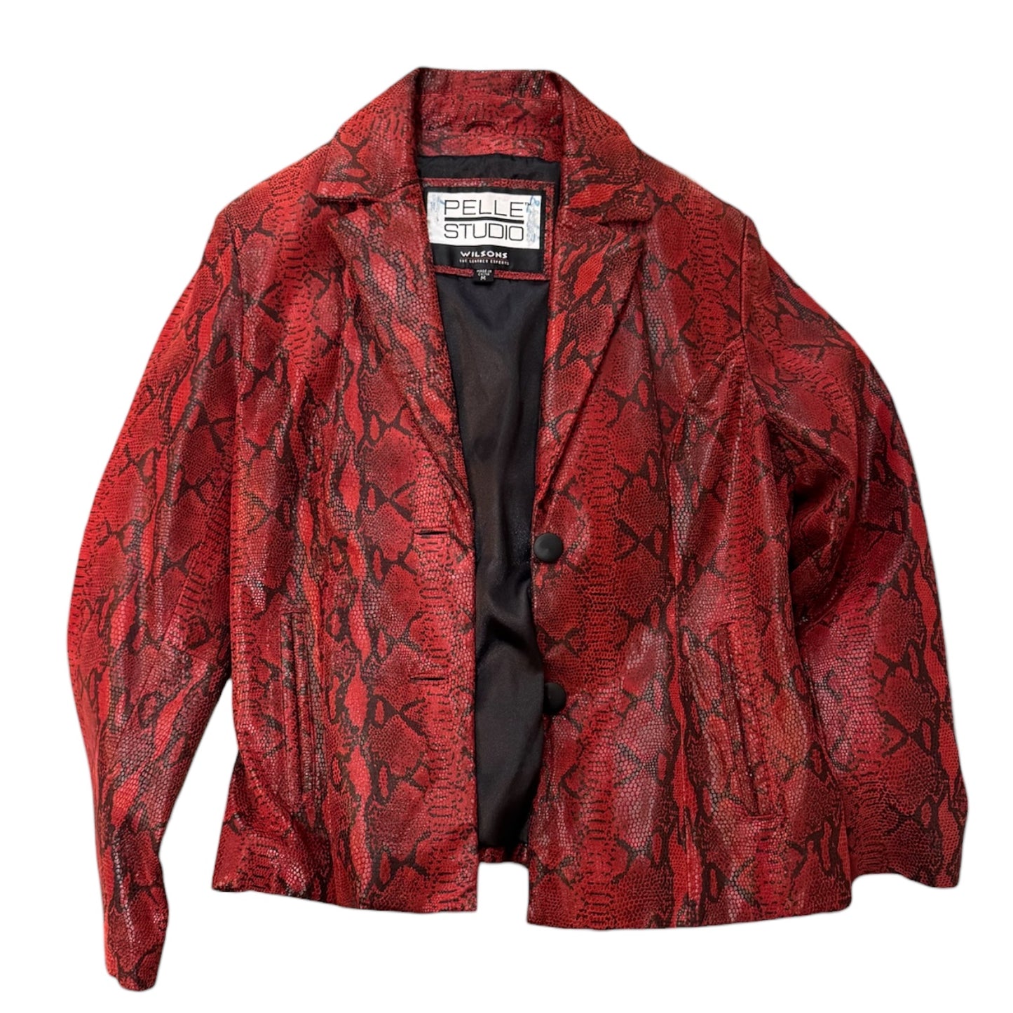 Wilson’s Red Snake Skin Leather Jacket