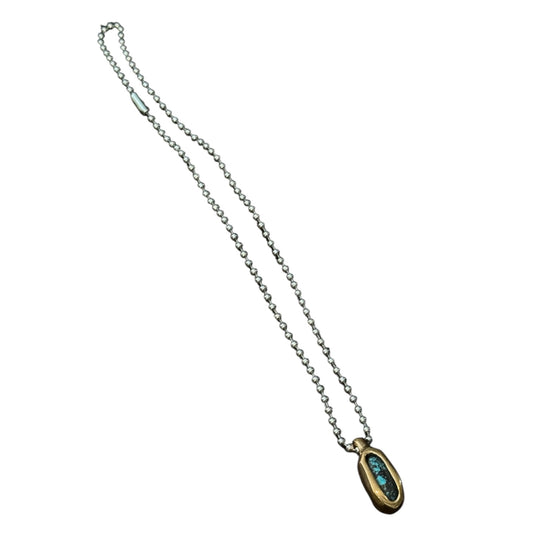 Bronze & Pilot Mountain Turquoise Stone Necklace