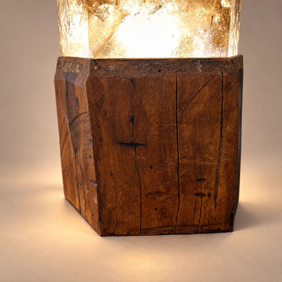 Large Smoky Quartz Generator with Lamp