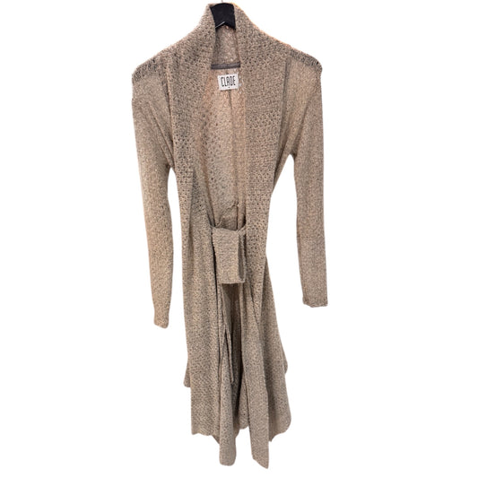 Peplum Sweater, Sand Lace Knit (M)