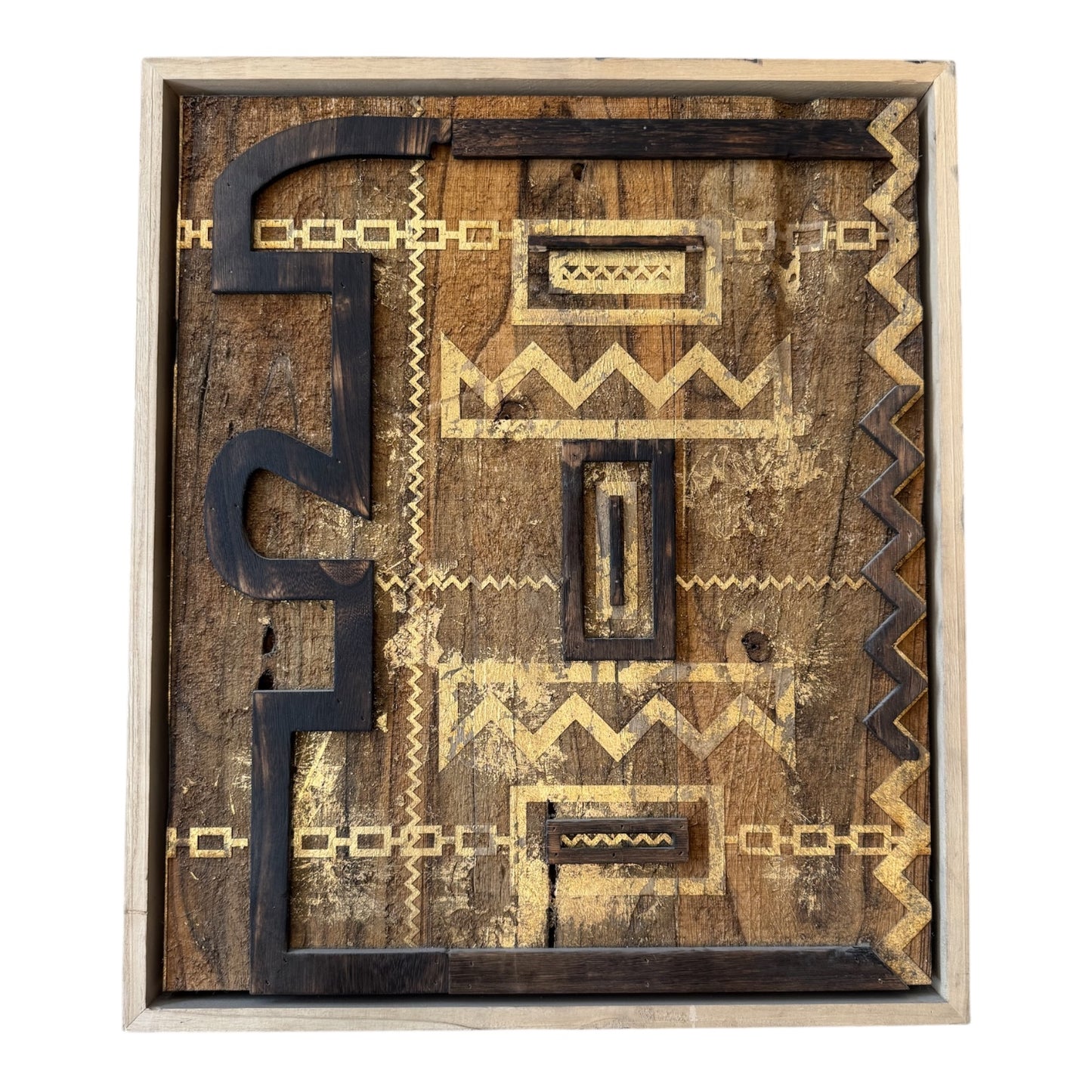 Wooden Brutalist Art