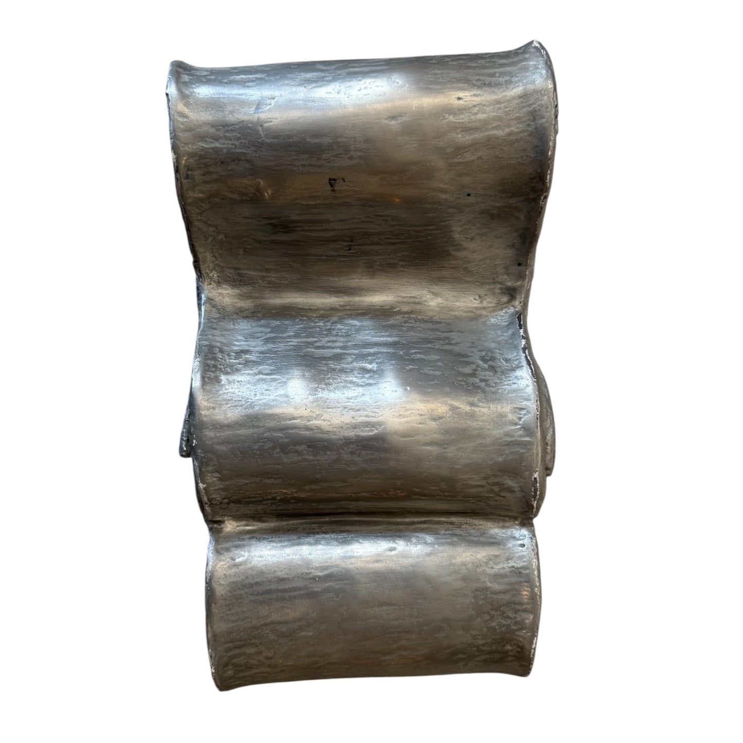 Faux Metal Warped Small Wall Sculpture