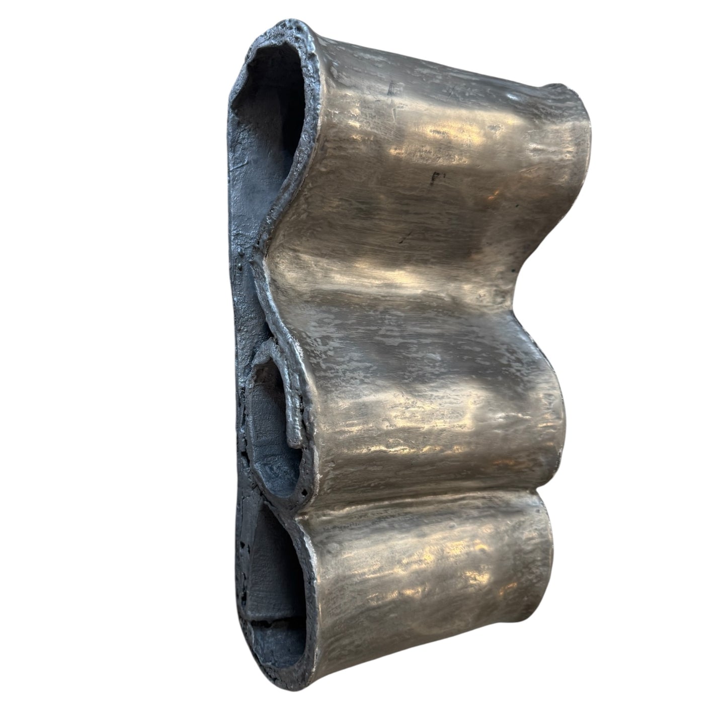 Faux Metal Warped Small Wall Sculpture