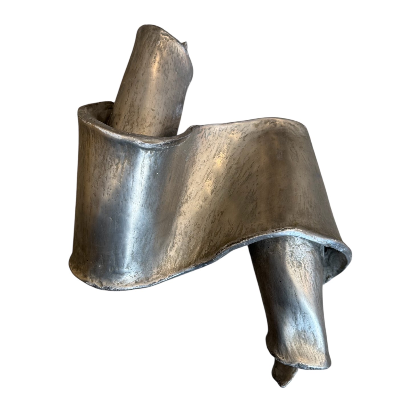 Faux Metal Warped Wall Sculpture