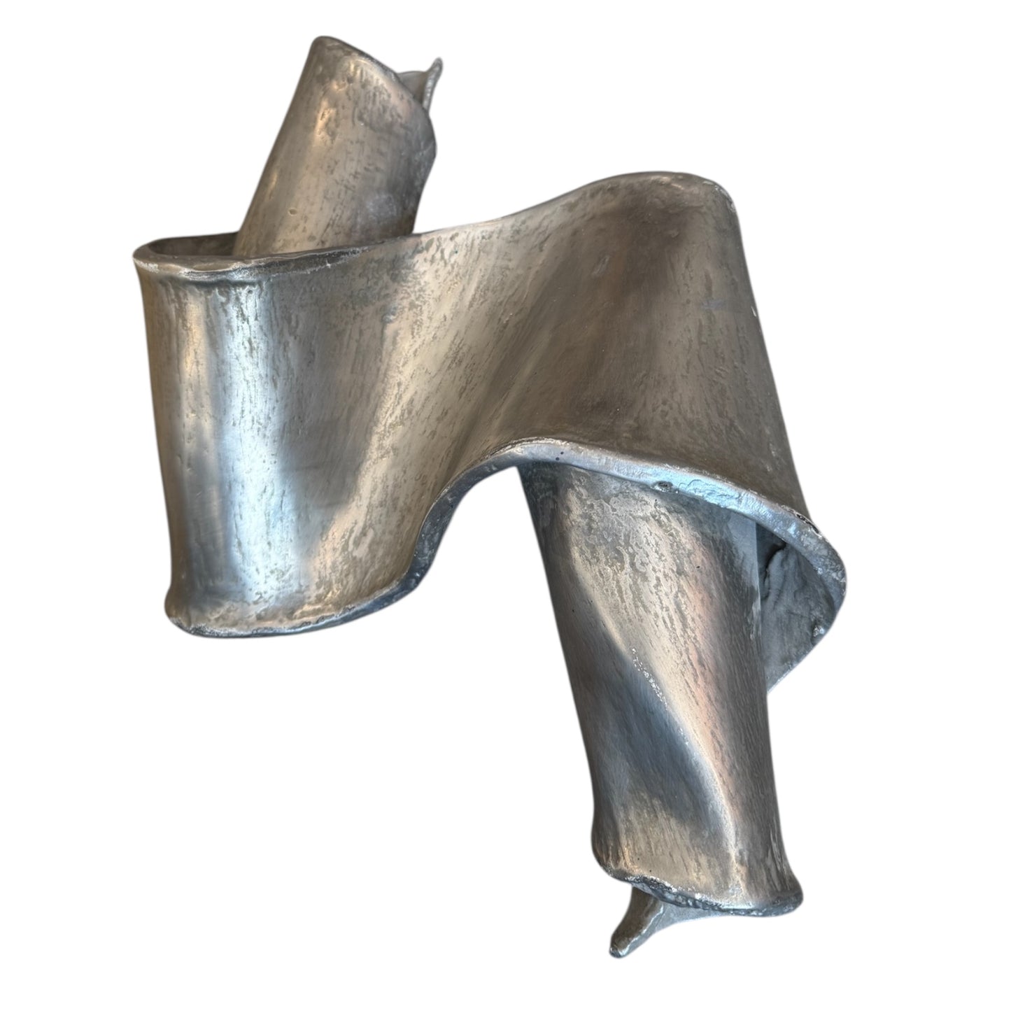 Faux Metal Warped Wall Sculpture