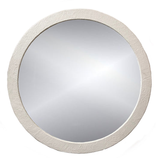 Large Round Faux Stone Mirror