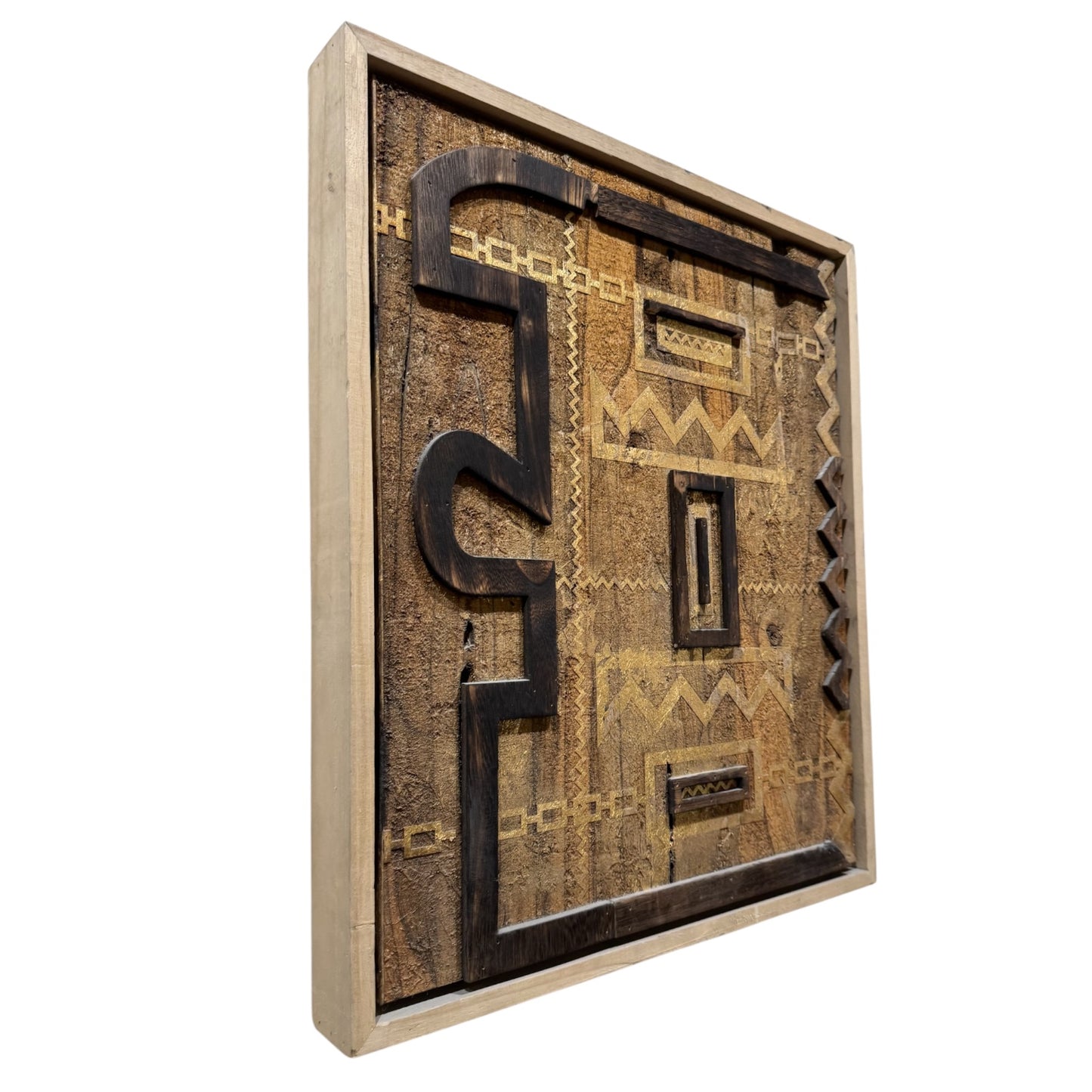 Wooden Brutalist Art