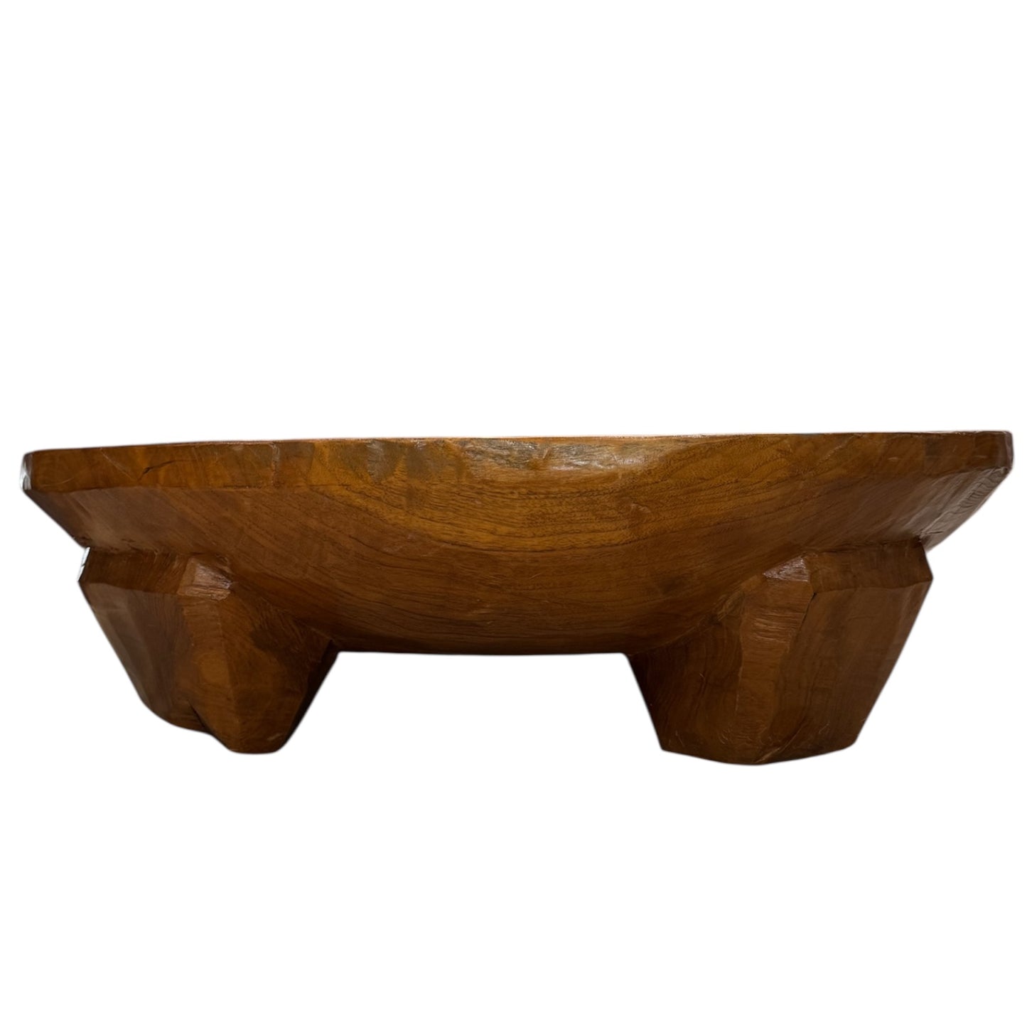Oversized Brutalist Wood Bowl
