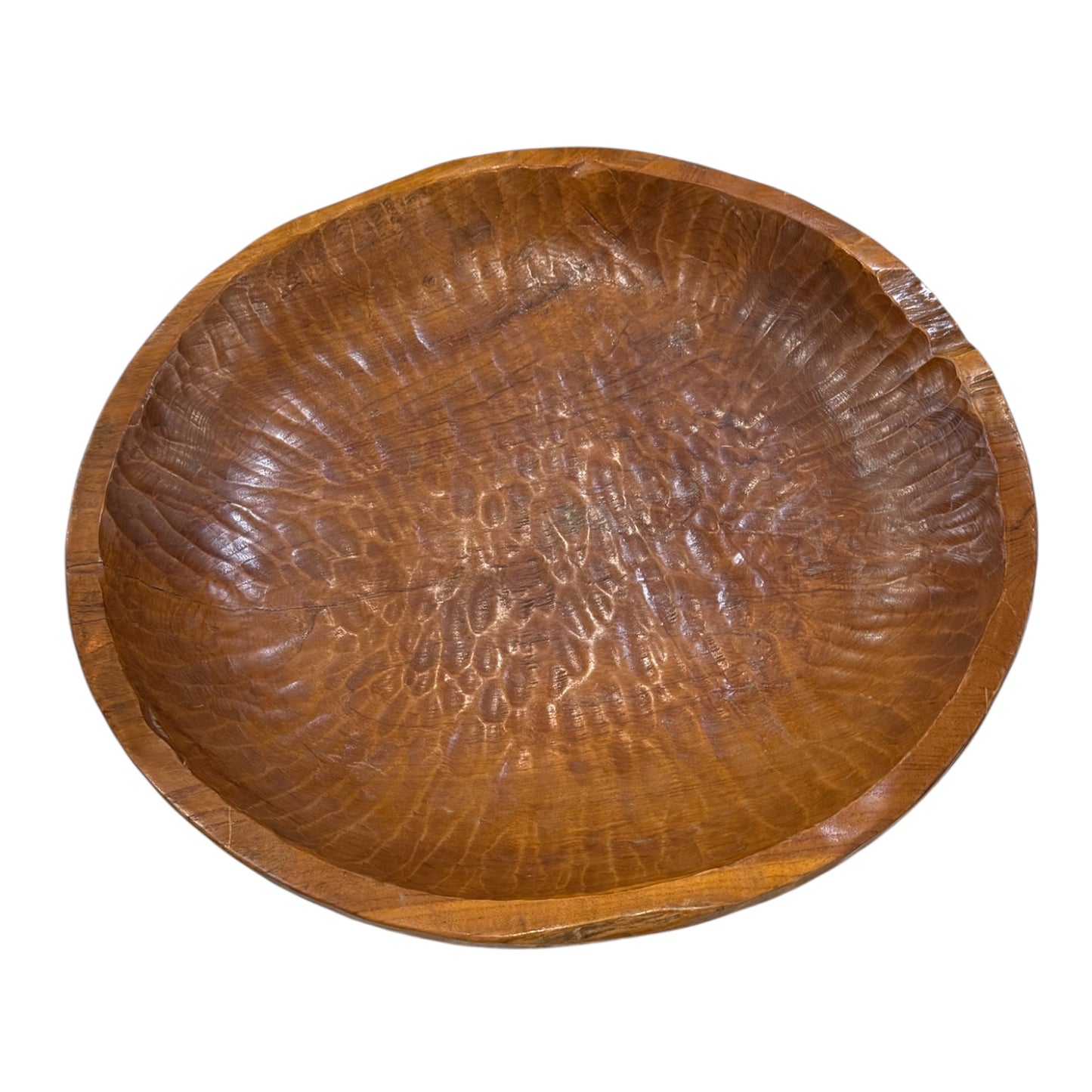 Oversized Brutalist Wood Bowl