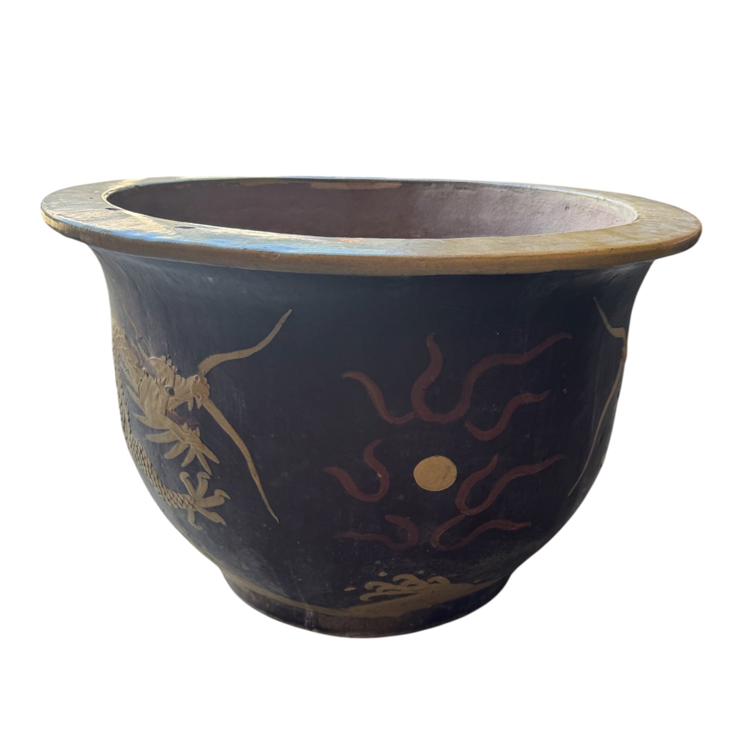 Set of Two Oversized Vietnamese Dragon Planters