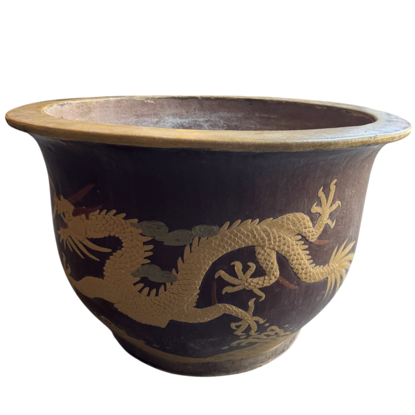 Set of Two Oversized Vietnamese Dragon Planters