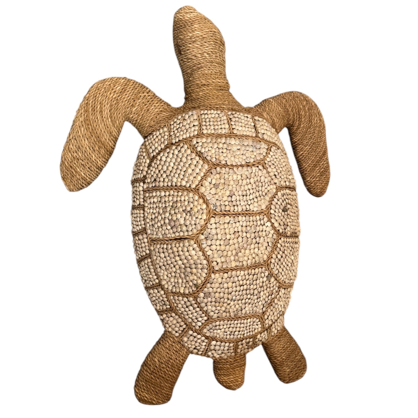 Pair of Vintage Wicker Shell Turtles