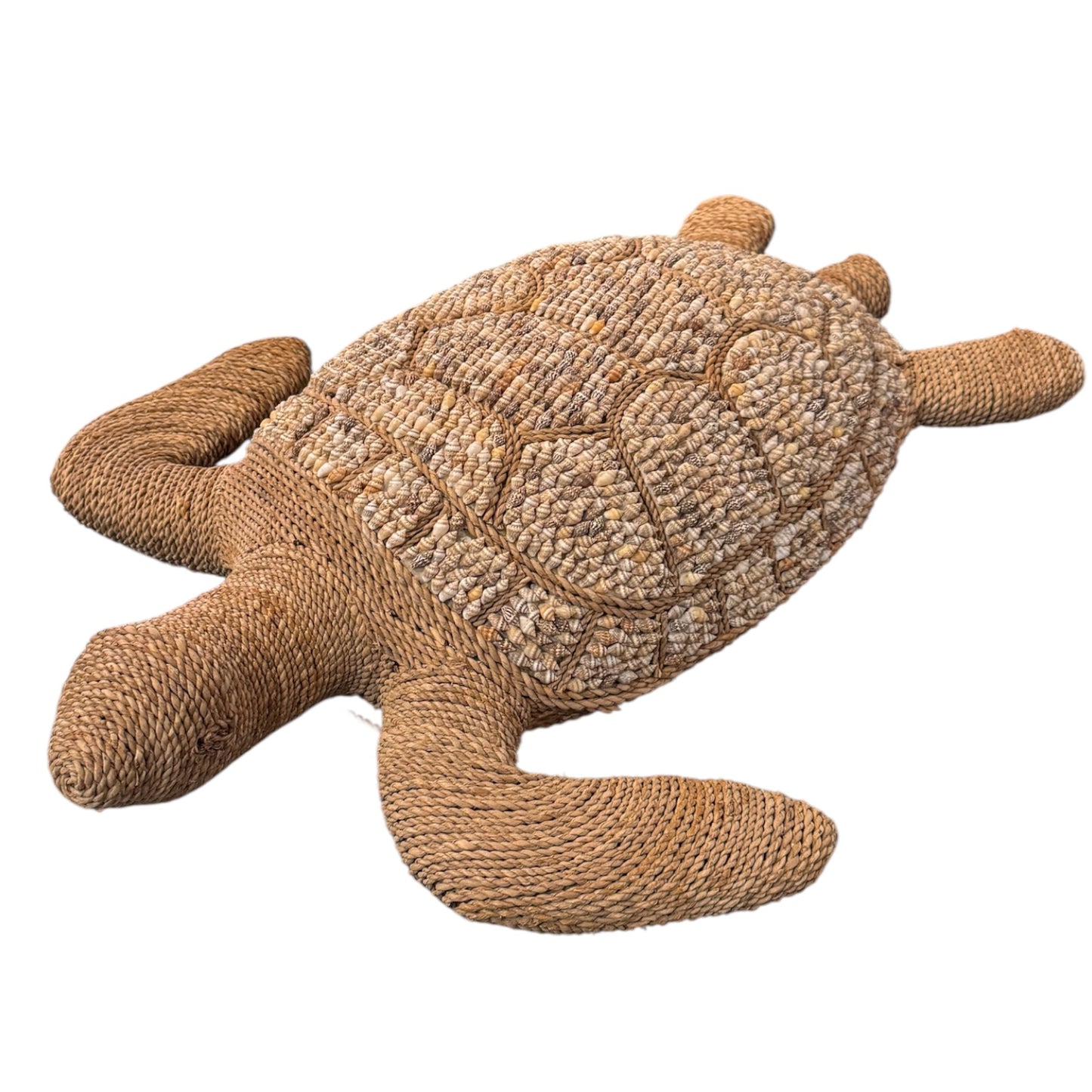Pair of Vintage Wicker Shell Turtles