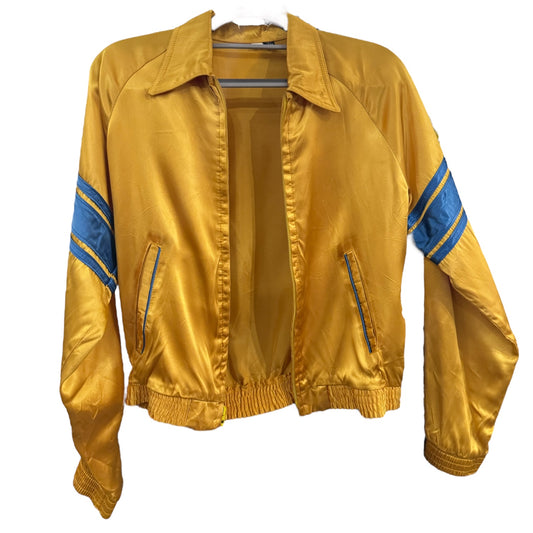 Yellow/Blue Satin Bomber
