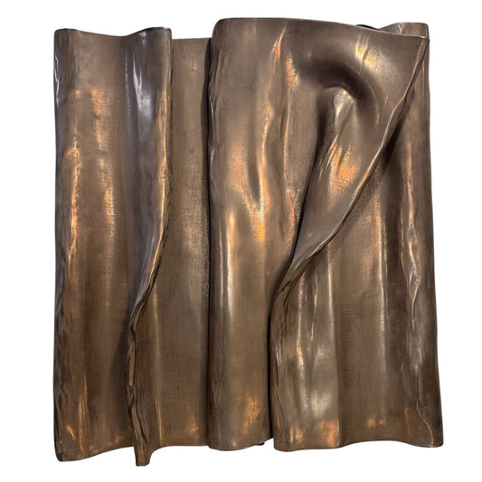 “Bronze Wave II” - Sculpted in Concrete, Liquid Bronze