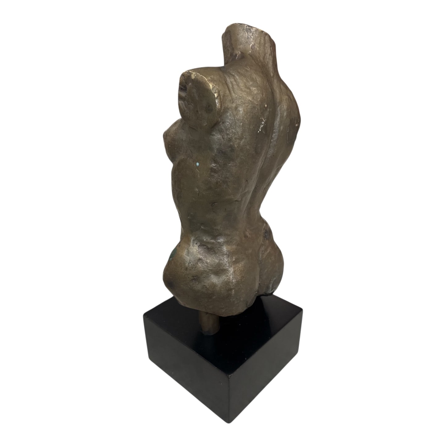 Vintage Bronze Female Bust on Wood Base