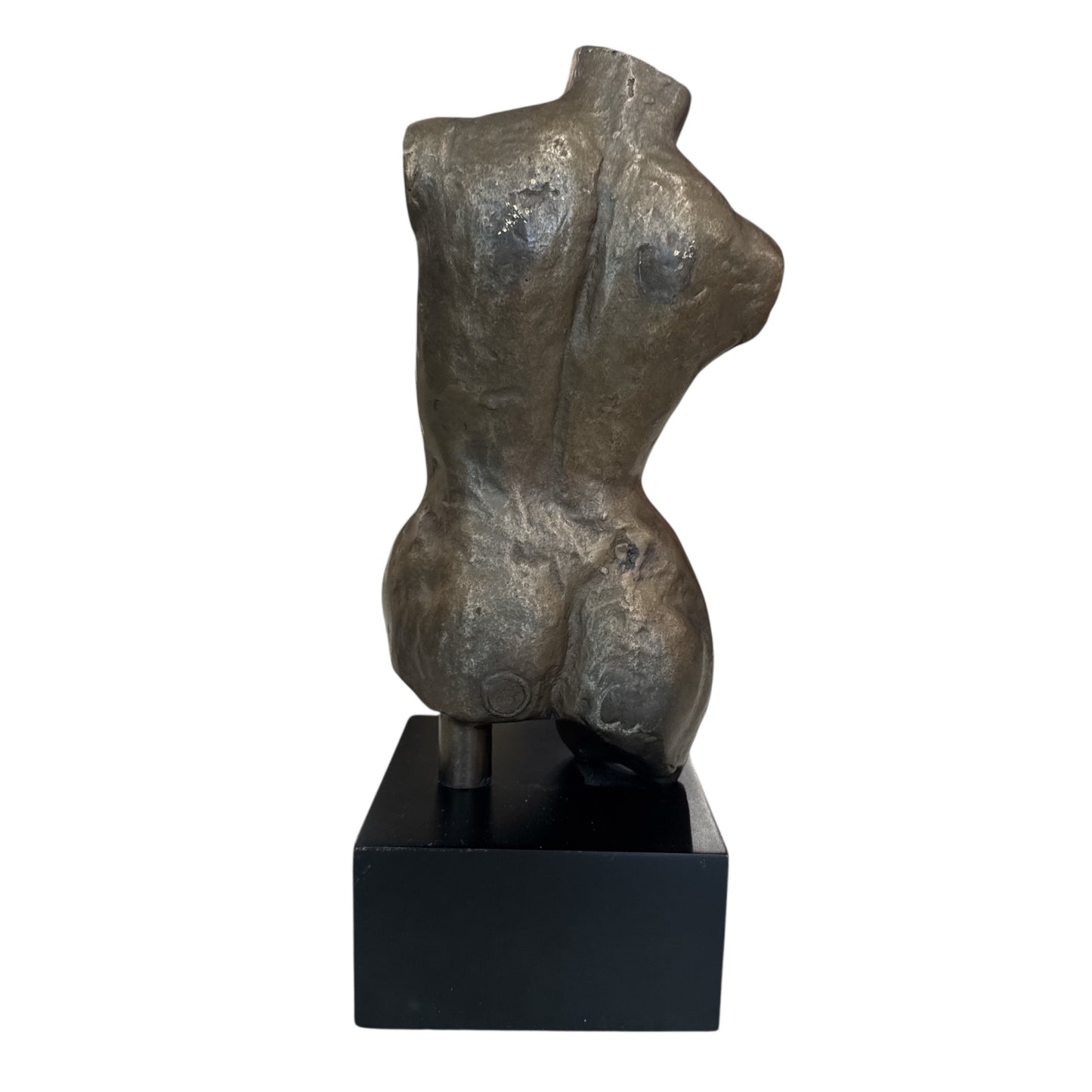 Vintage Bronze Female Bust on Wood Base