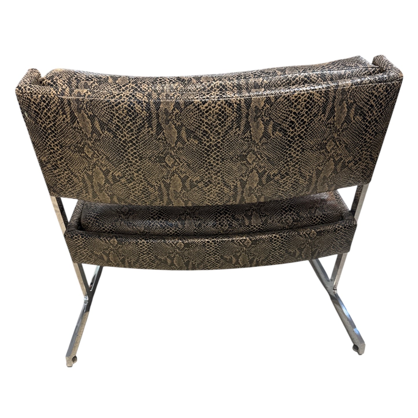 Pair of Harvey Probber Lounge Chairs in Faux Snakeskin, 1960s