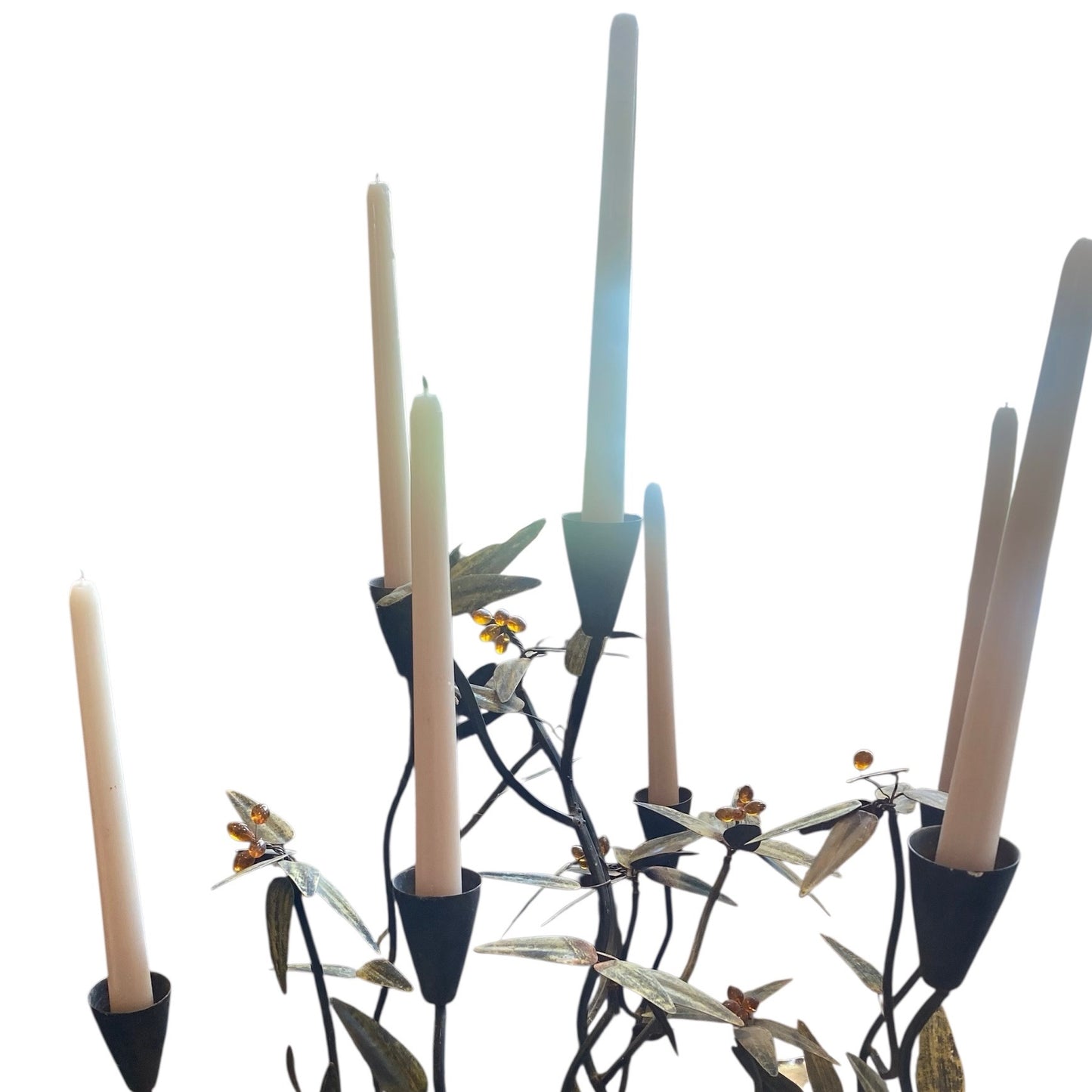 Antique Metal Floral Candelabra