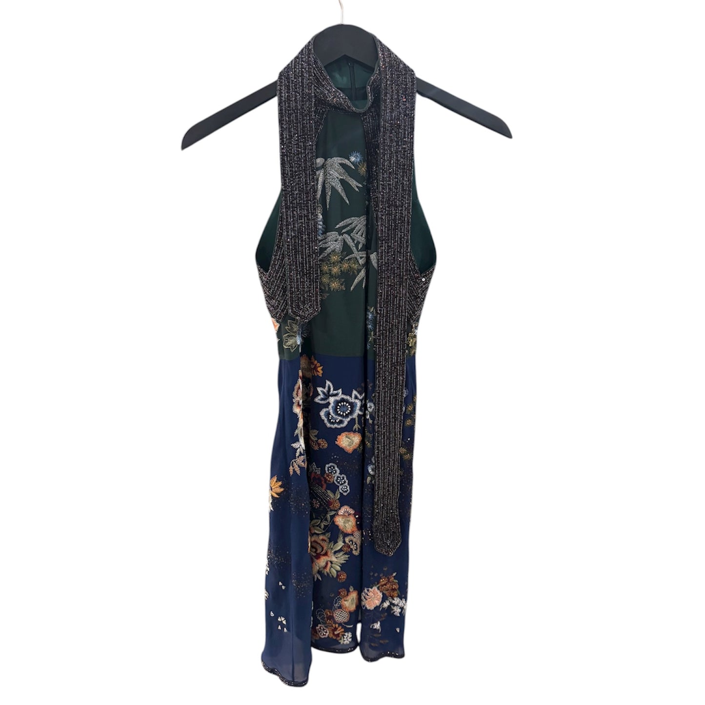 Gucci Beaded Dress Green and Blue with Embellishments