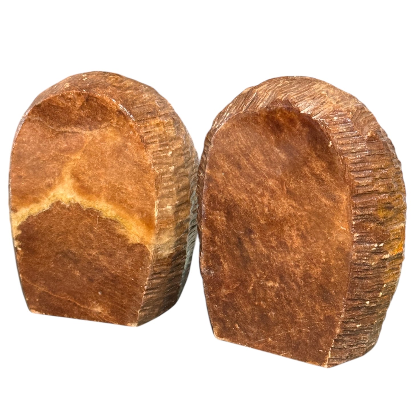 Brown Alabaster Book Ends