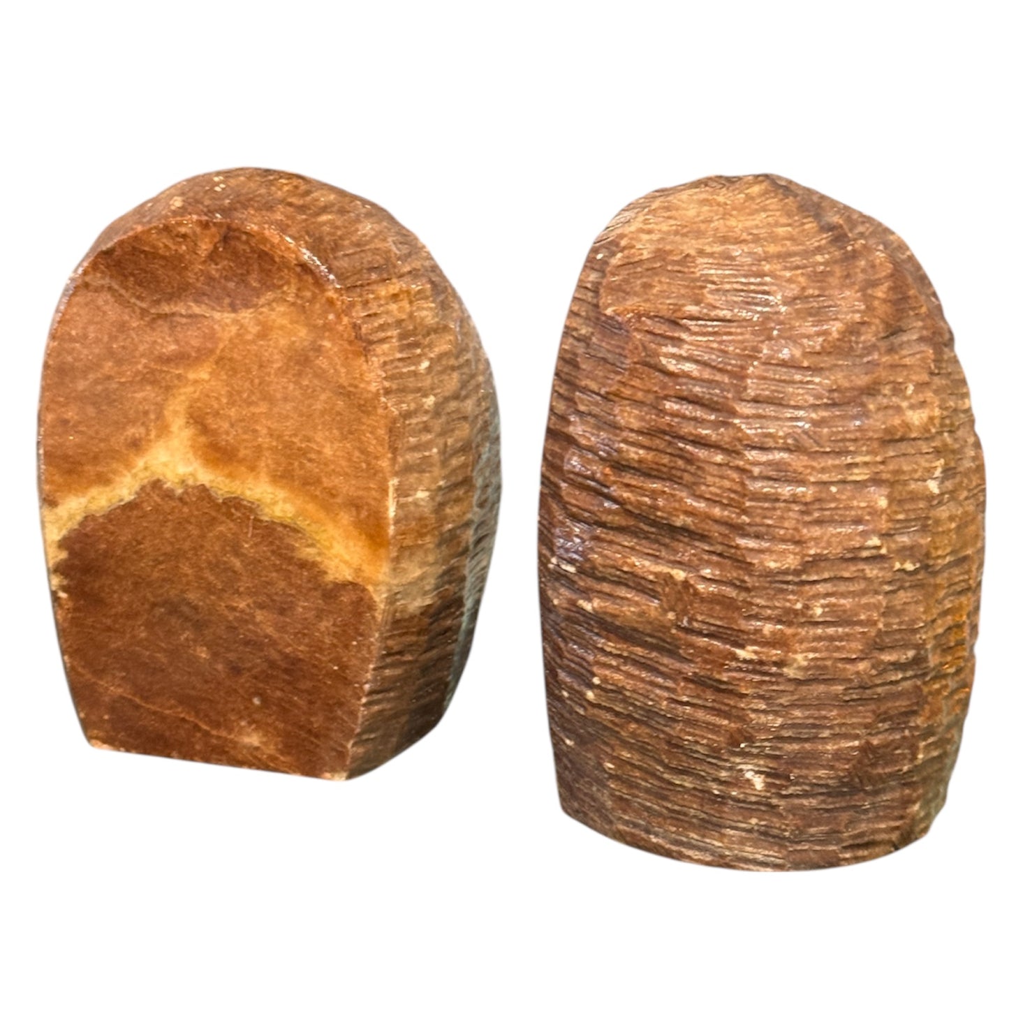 Brown Alabaster Book Ends