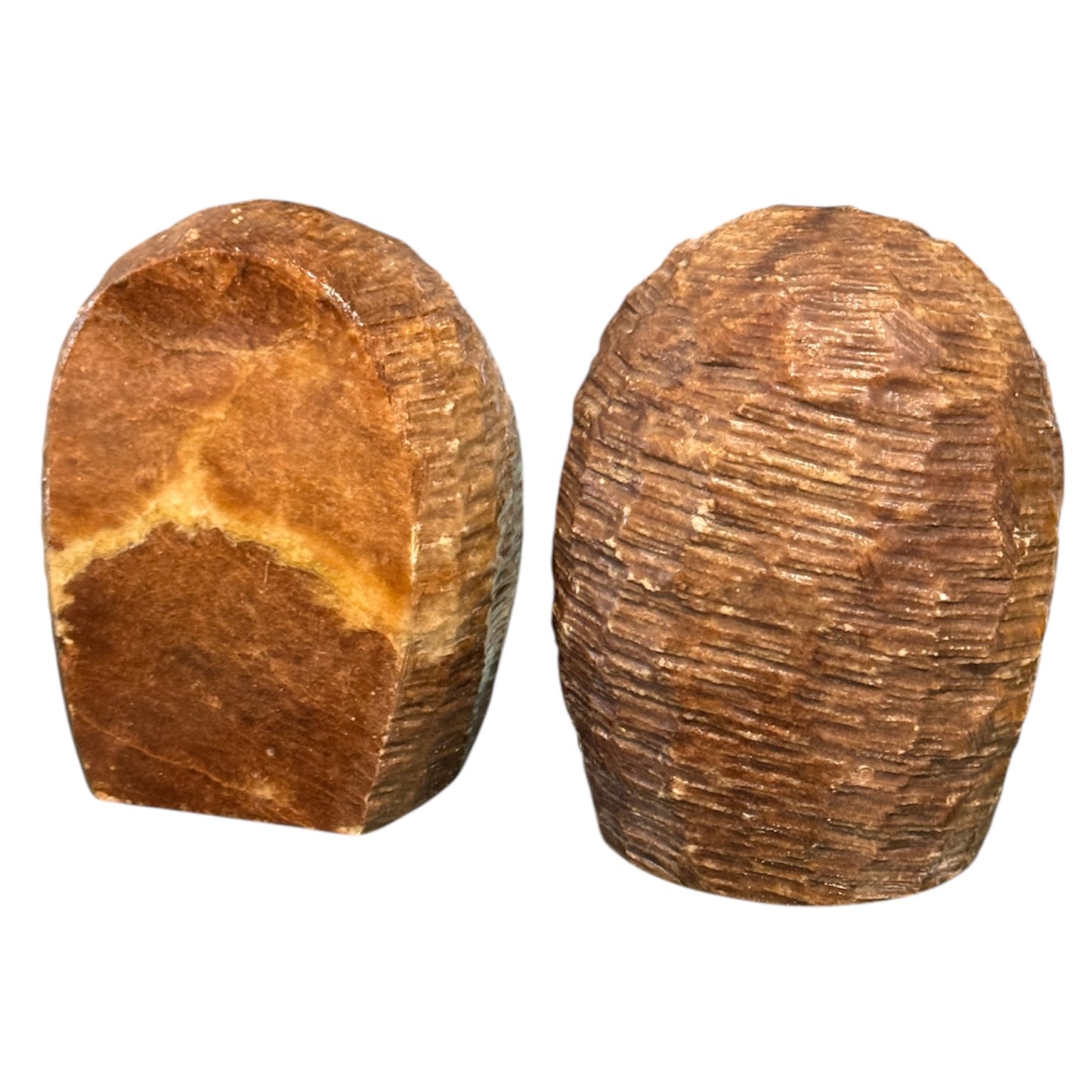 Brown Alabaster Book Ends