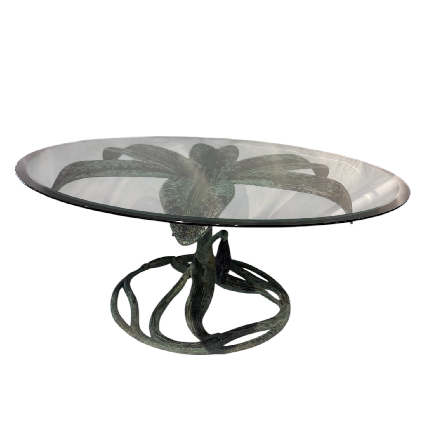 Flower Petal Patina Circular Table by Arthur Court