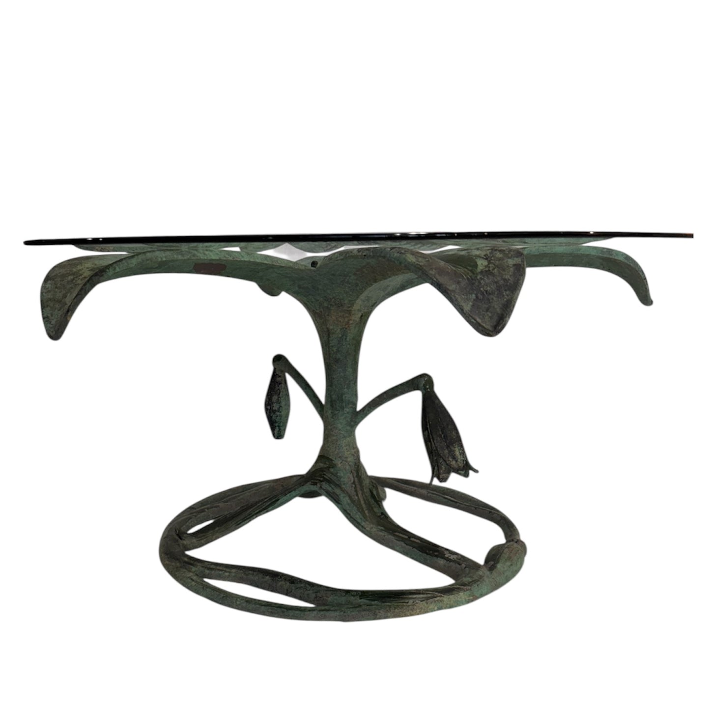 Flower Petal Patina Circular Table by Arthur Court