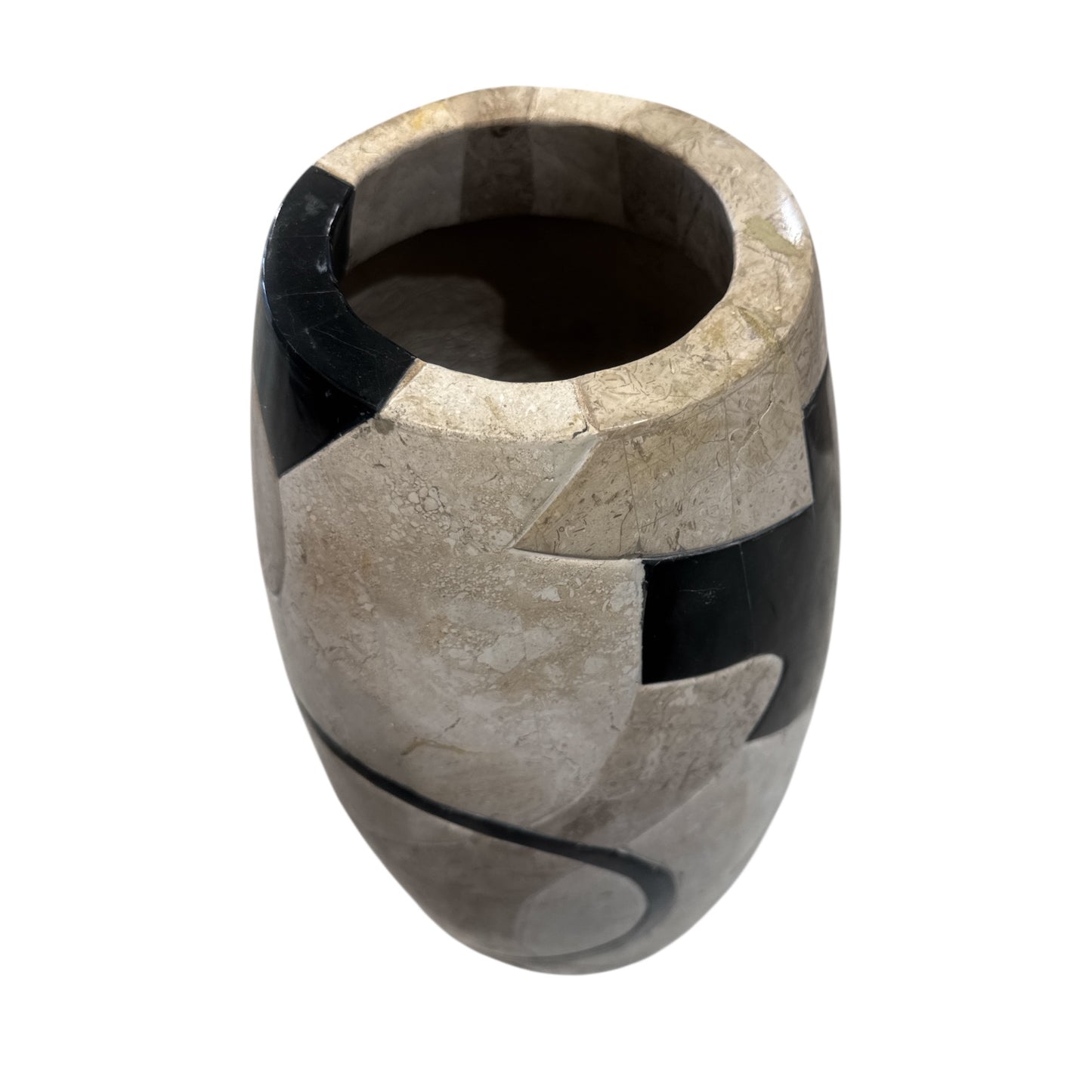 PATTERNED TESOLATED STONE FLOOR VASE