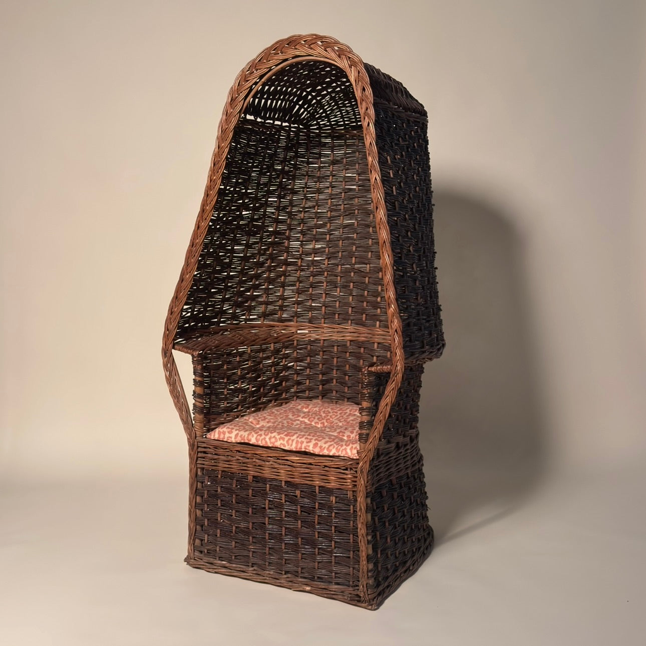1930s Hand Woven Wicker Porter's Chair