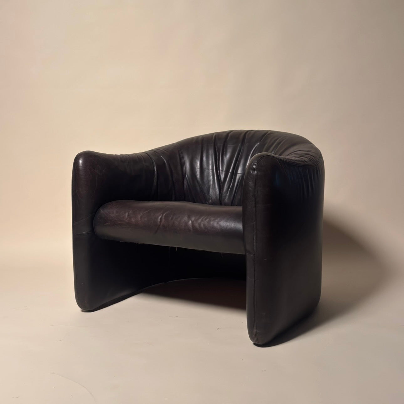 Jules Heumann for Metropolitan Pair of Leather Club Chairs
