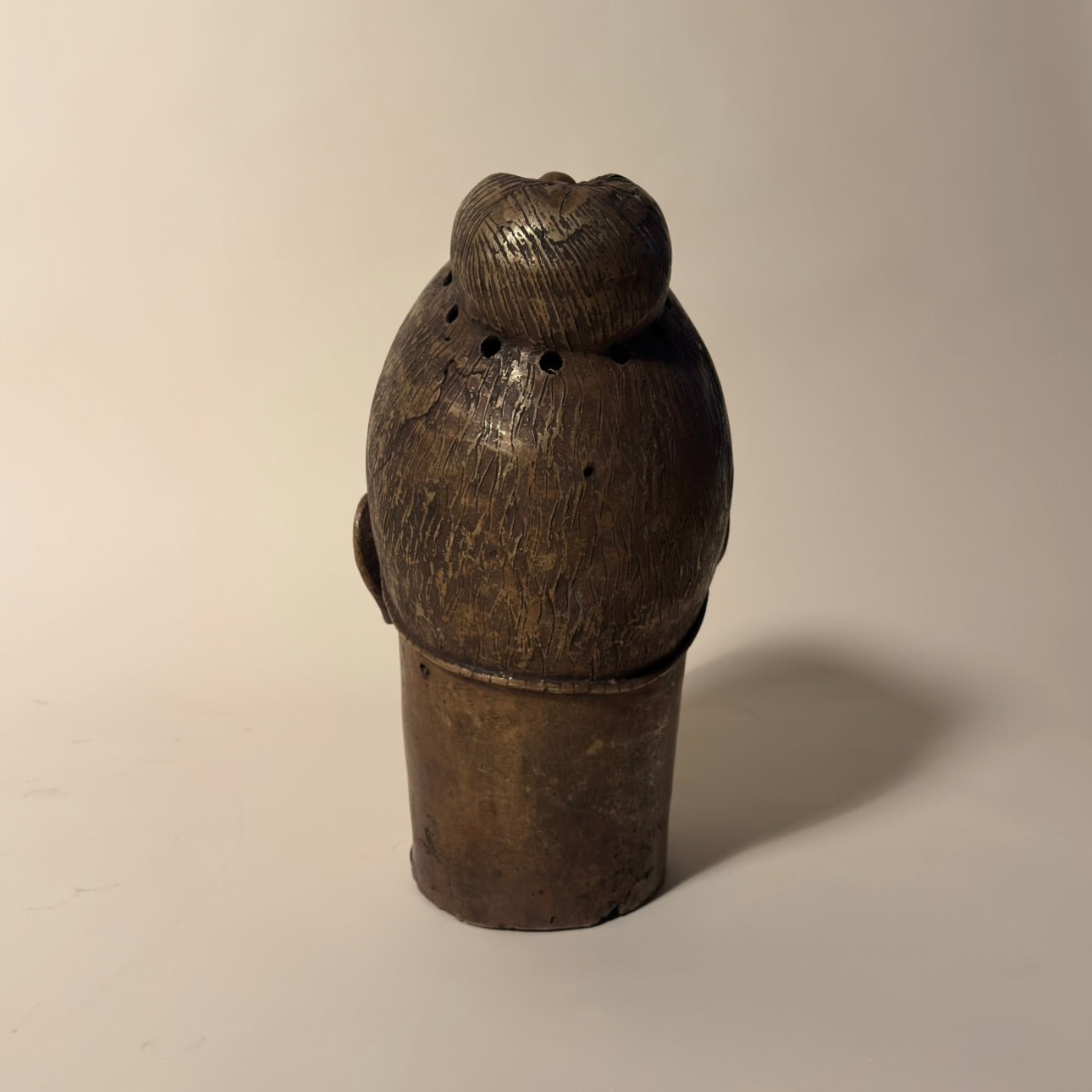 Pair of Nigerian Bronze Heads, 19th Century