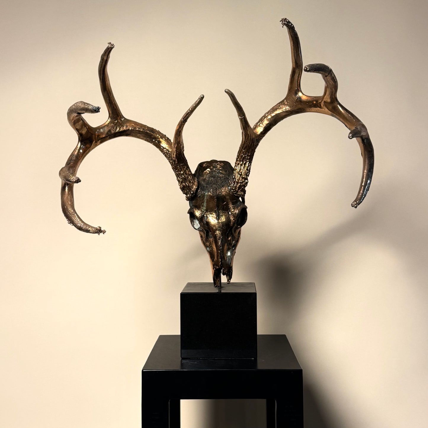 Golden Stag Skull by Carl Hopgood