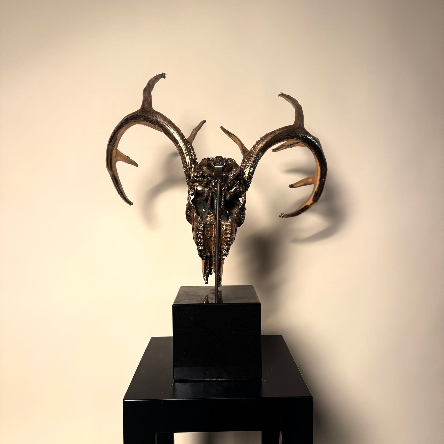 Golden Stag Skull by Carl Hopgood