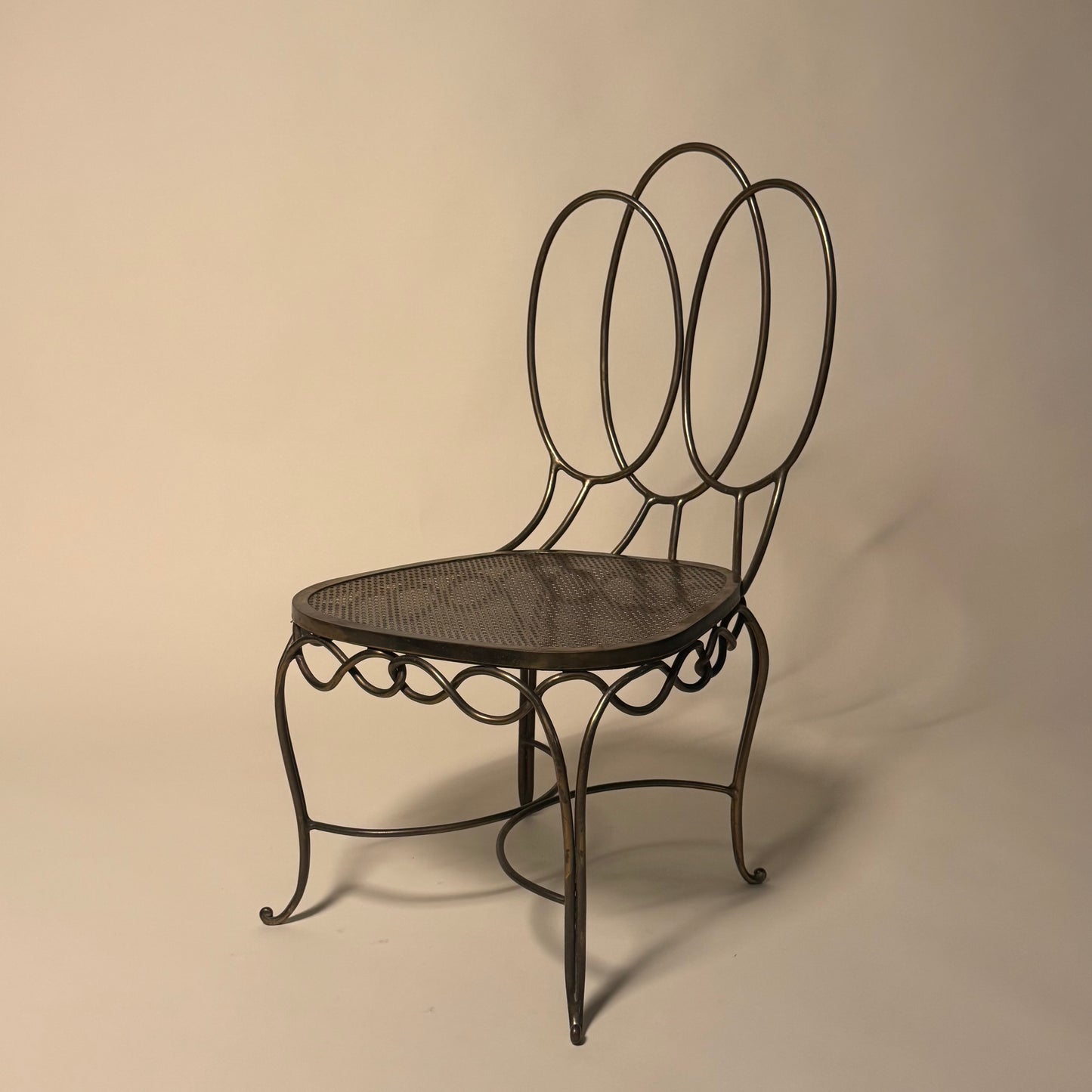 Pair of French Bronze Parlor Chairs