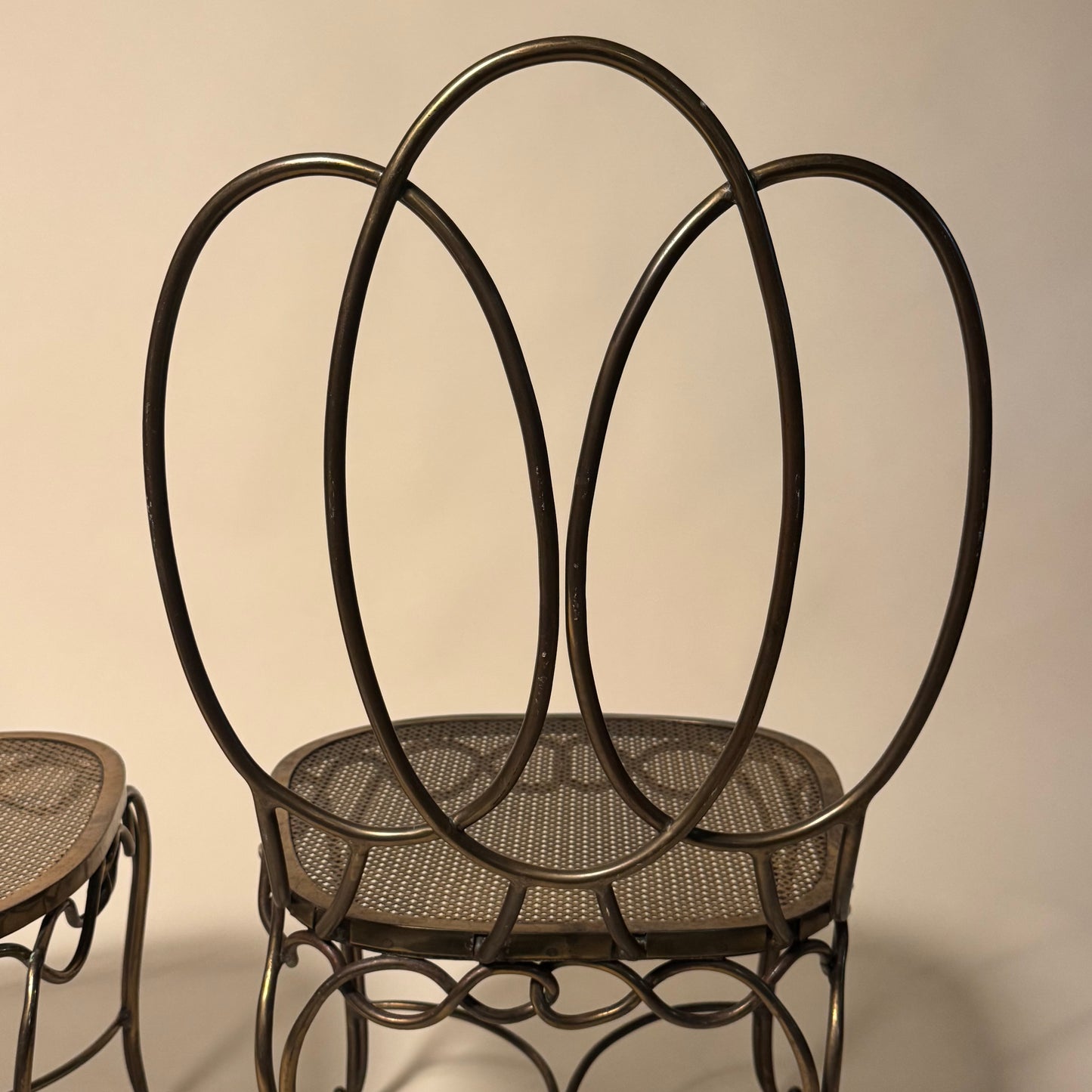 Pair of French Bronze Parlor Chairs