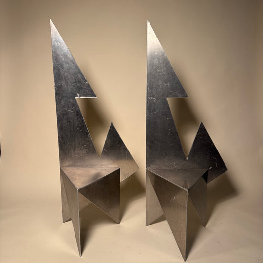 Sculptural Steel Chairs