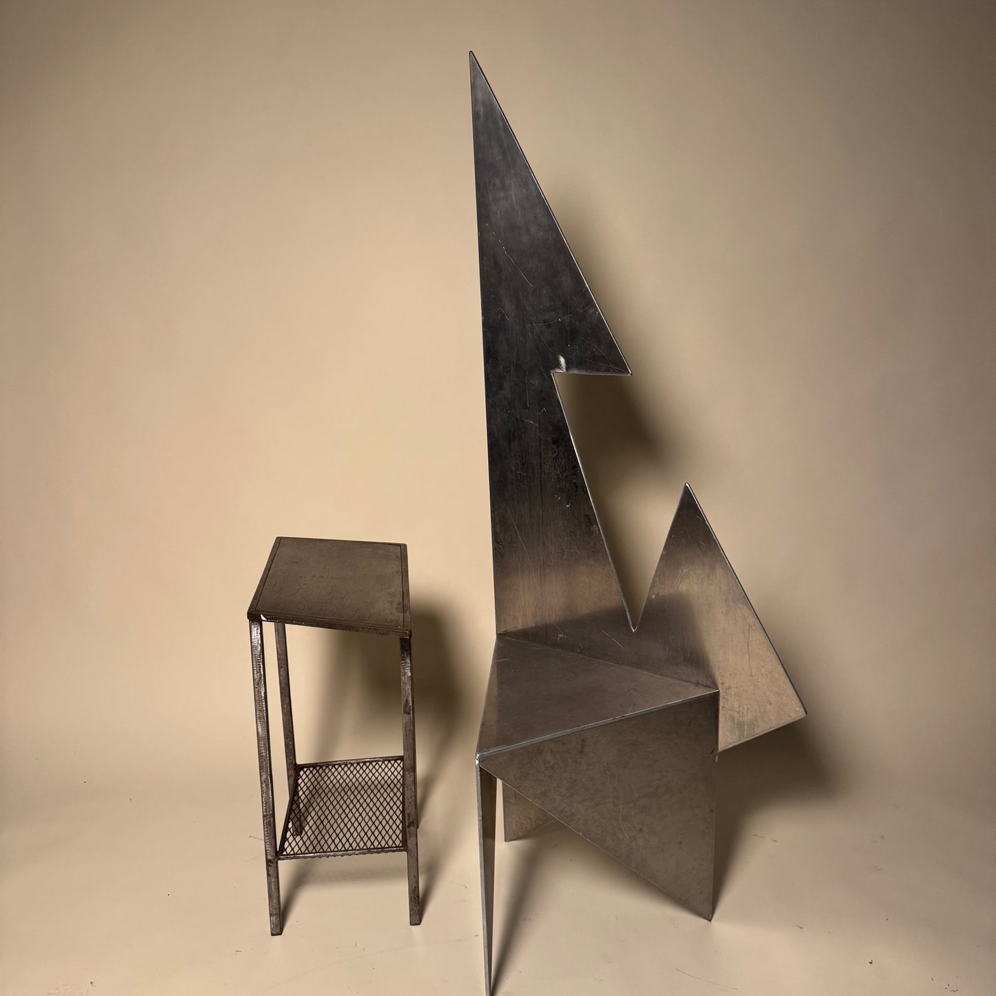 Sculptural Steel Chairs