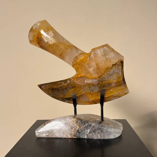 Hatchet #3 Hematoid Crystal with Crystal Base