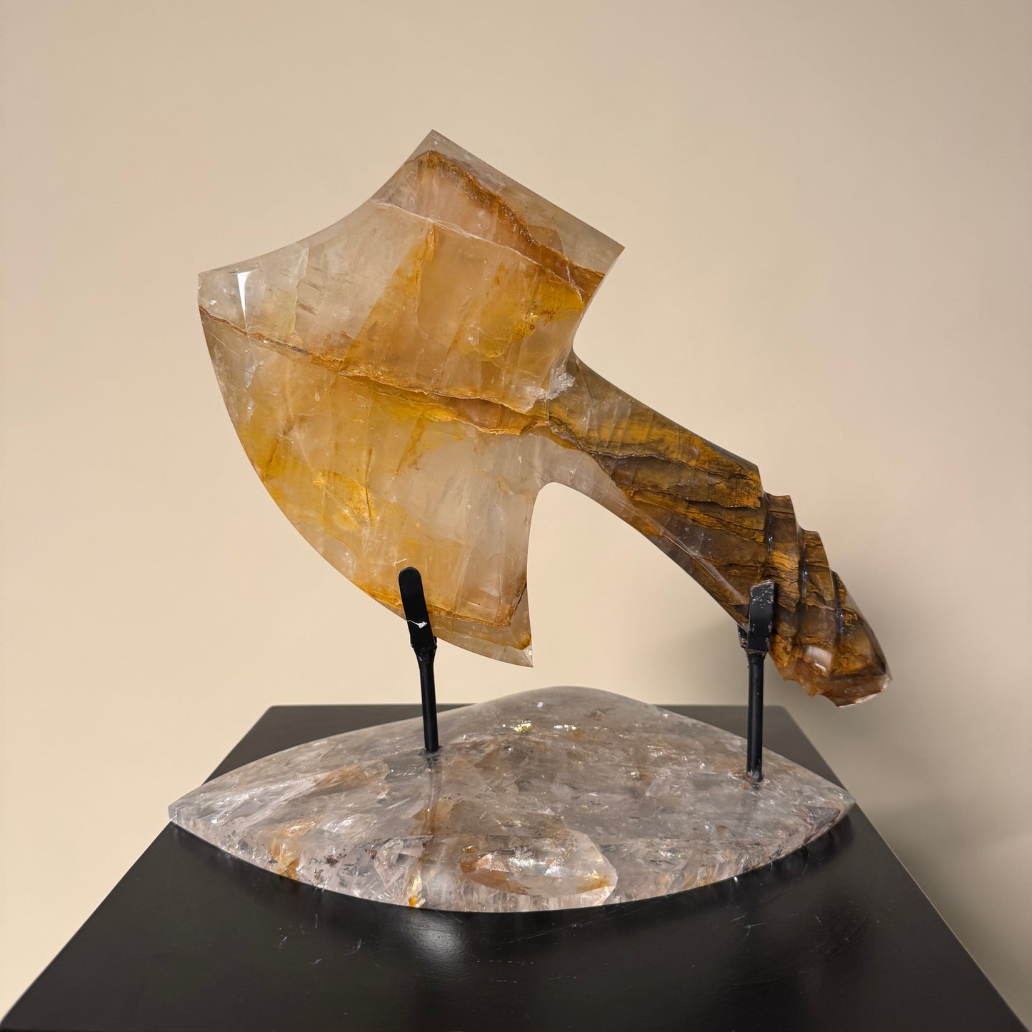 Hatchet #2 Hematoid Crystal with Crystal Base