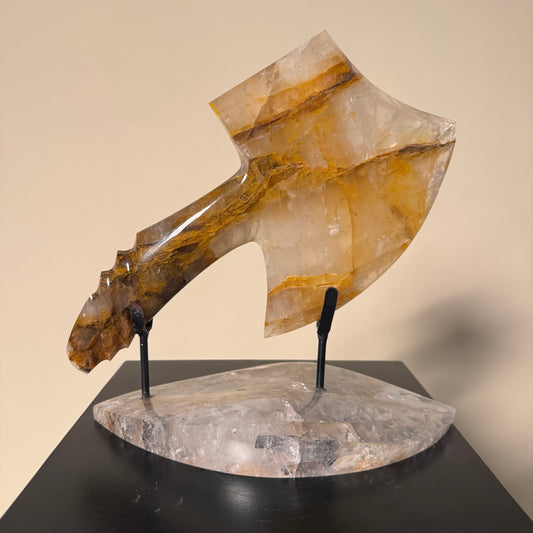 Hatchet #2 Hematoid Crystal with Crystal Base
