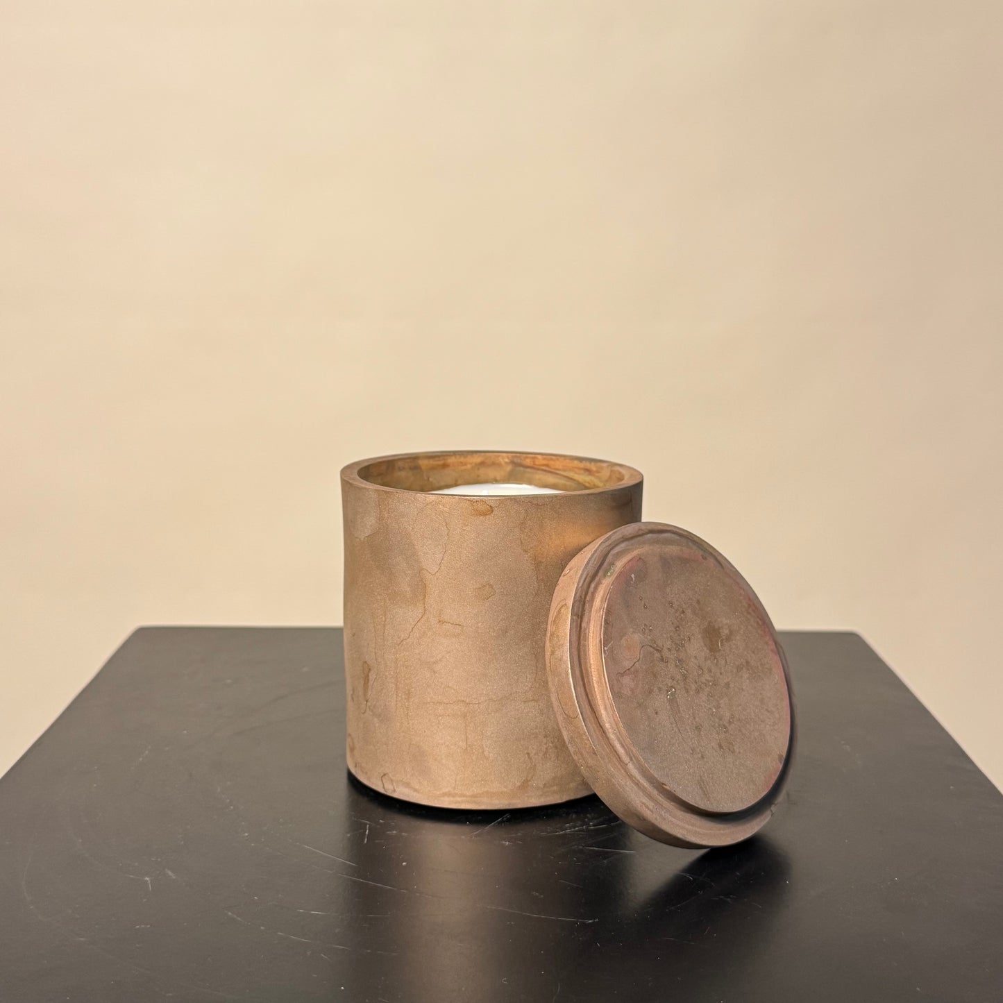 Solid Bronze Gardenia Candle 008
