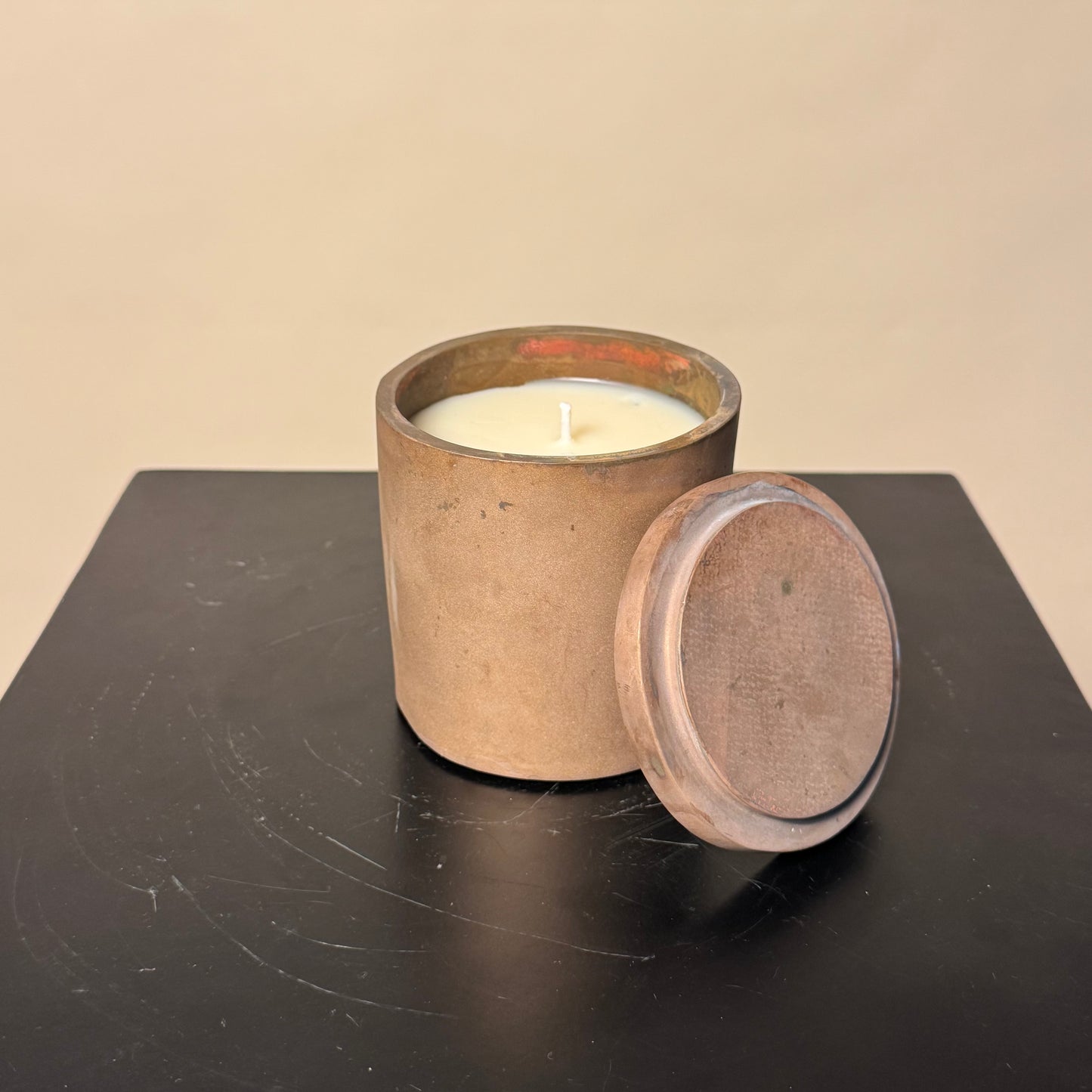 Solid Bronze Gardenia Candle 003