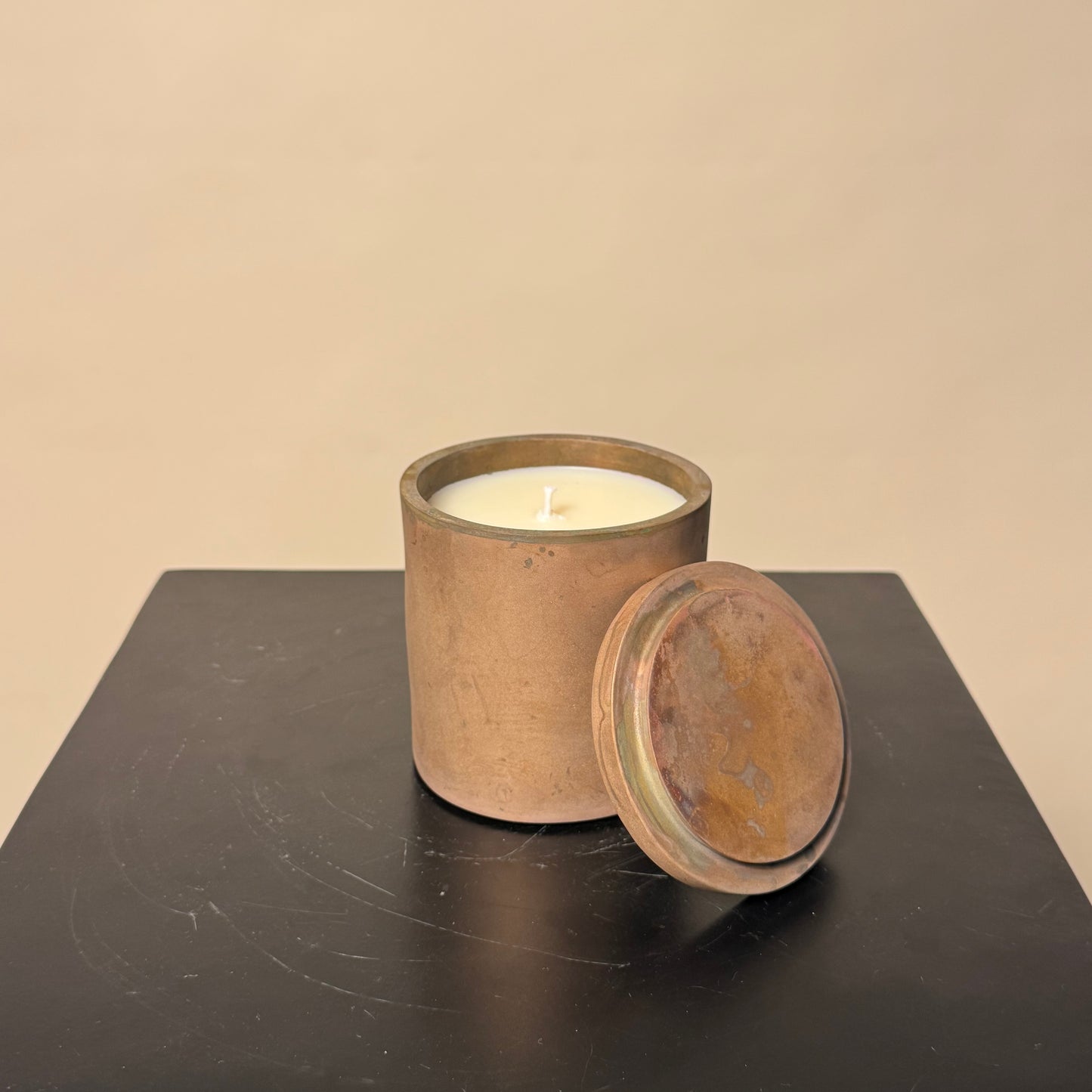 Solid Bronze Gardenia Candle 005