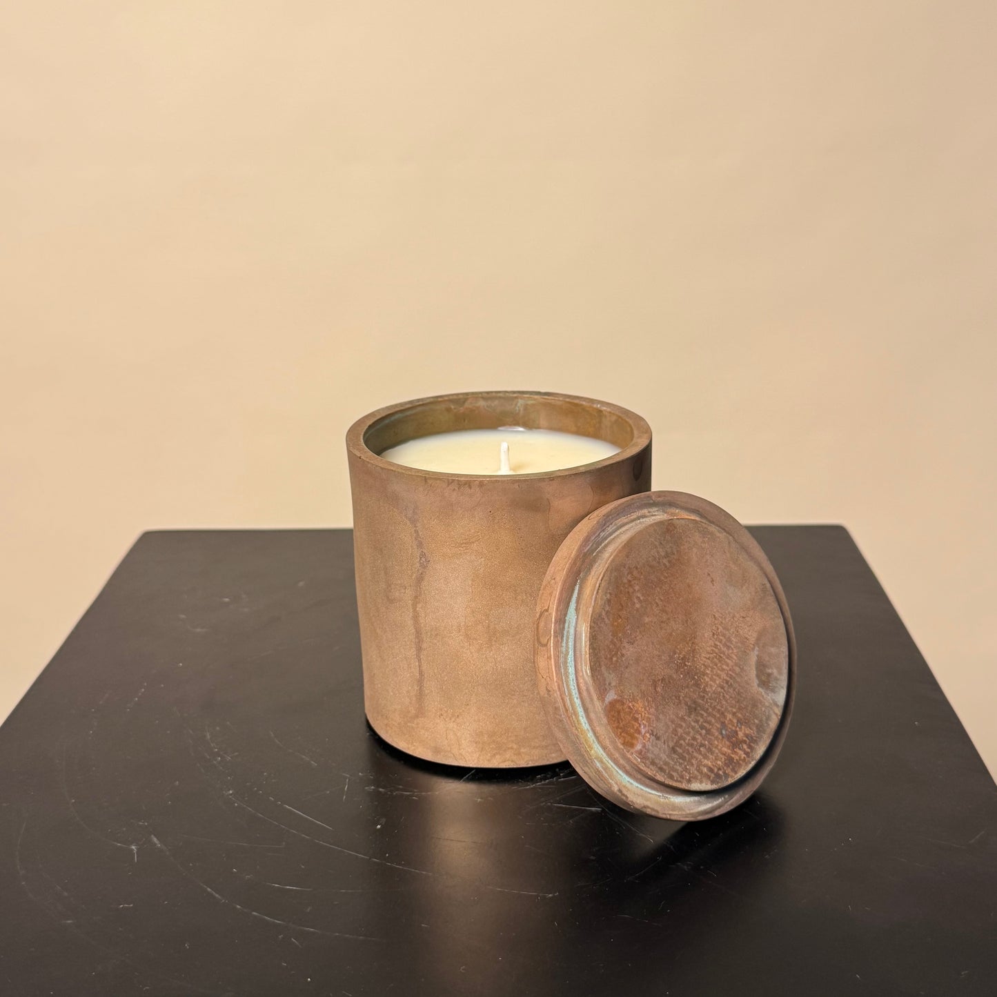 Solid Bronze Gardenia Candle 007