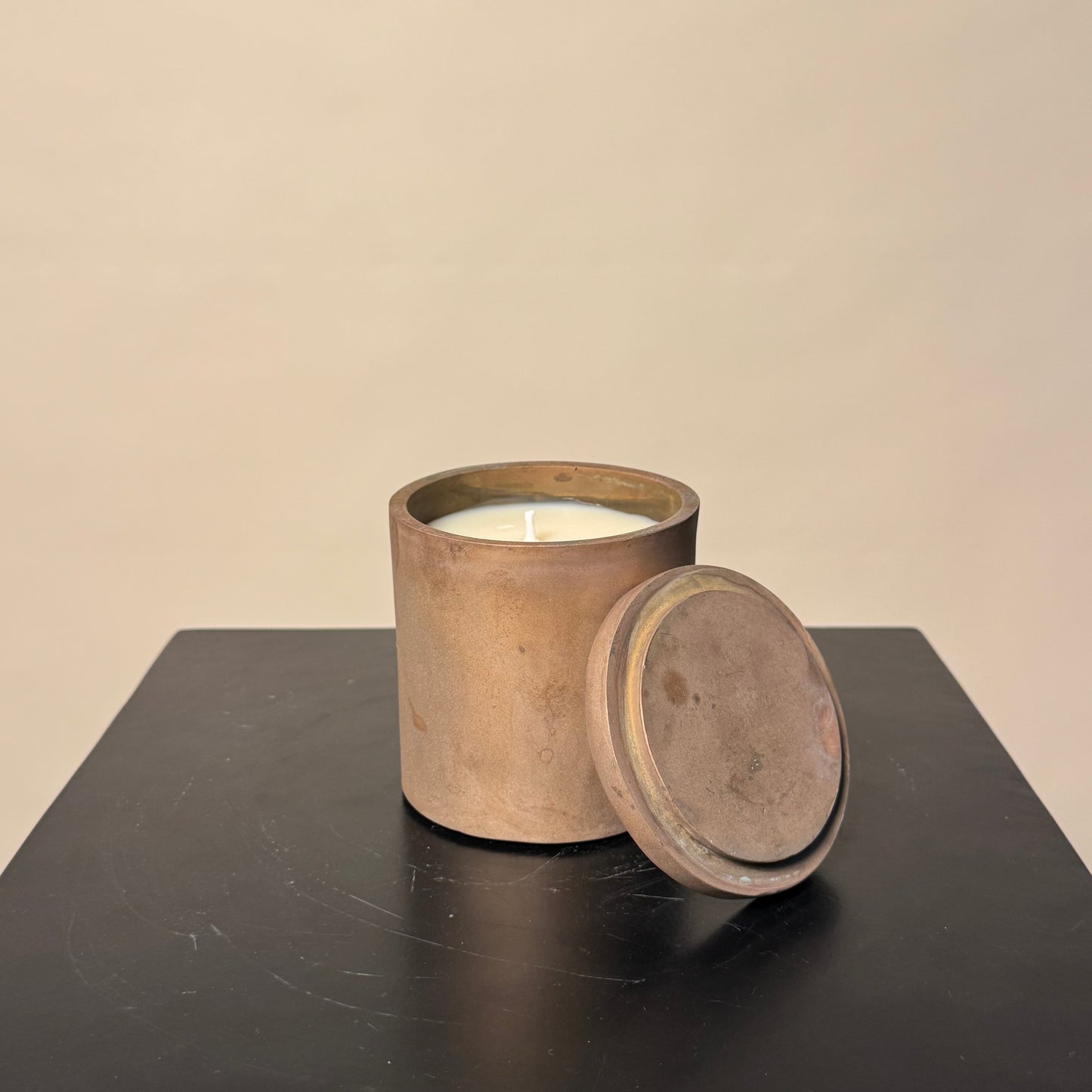 Solid Bronze Gardenia Candle 009